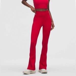 Lululemon Women's Red Ruffled Pant (Size 4)